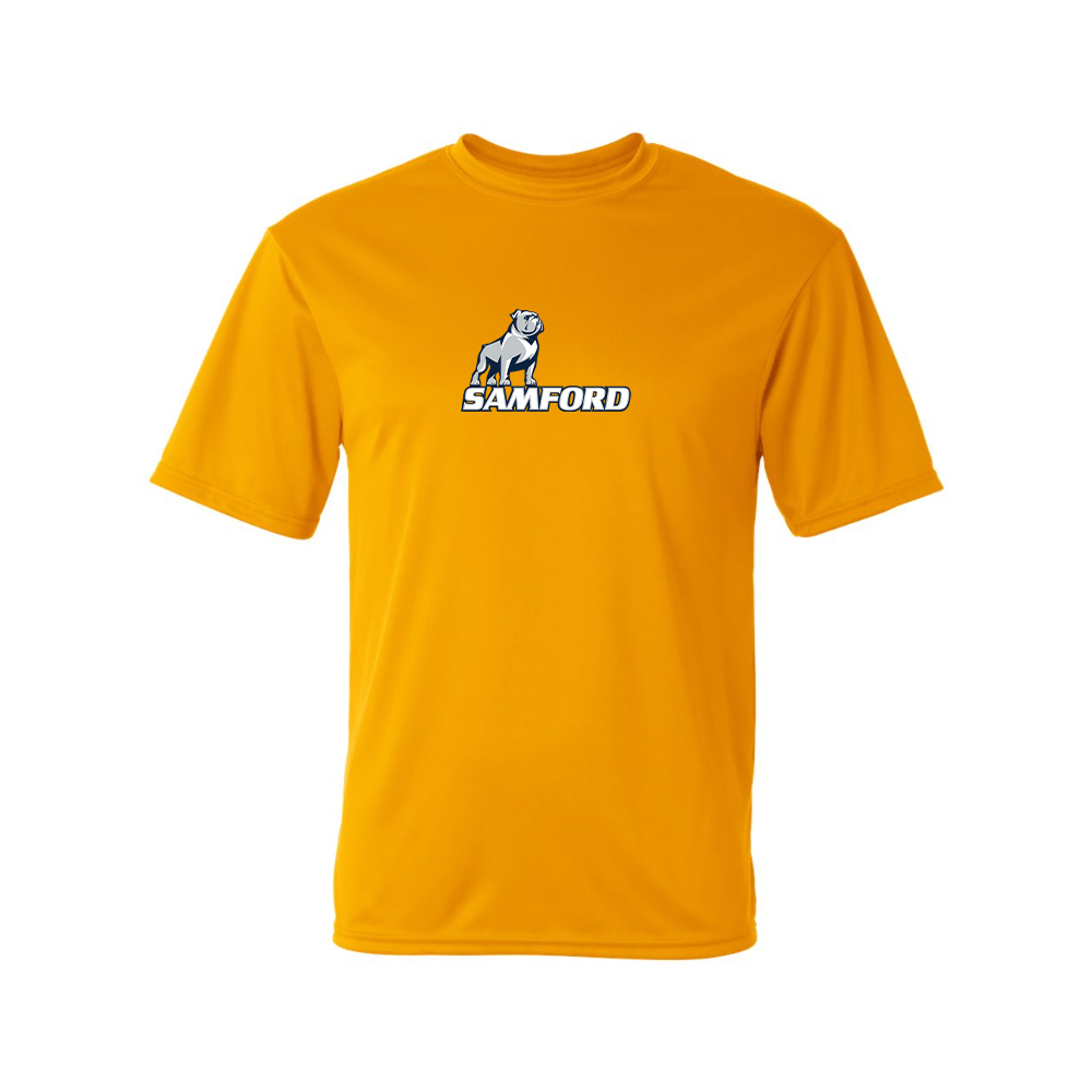 Men's Samford Bulldogs Logo Polyester T-Shirt