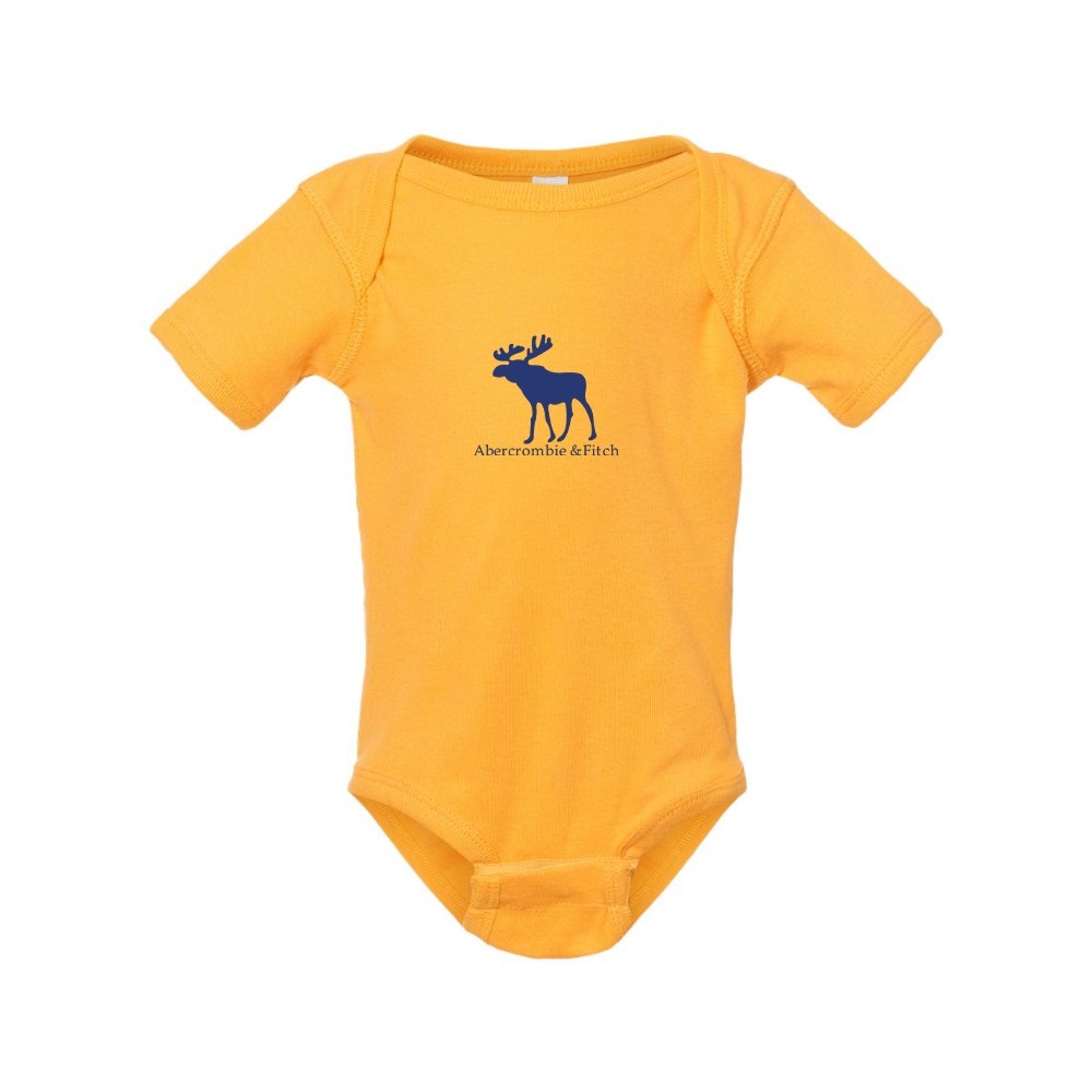 Abercrombie & Fitch Moose Logo  Rabbit Skins Infant Baby Rib Bodysuit