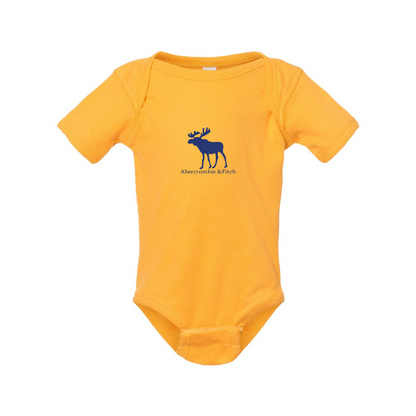 Abercrombie & Fitch Moose Logo  Rabbit Skins Infant Baby Rib Bodysuit
