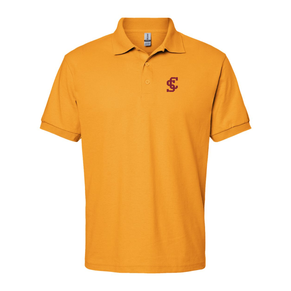 Men's Santa Clara Broncos Logo Gildan Dry Blend Jersey Polo