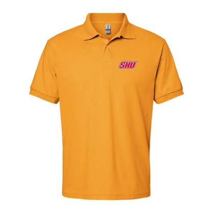 Men's Sacred Heart Pioneers Logo Gildan Dry Blend Jersey Polo