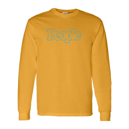 Men's People Magazine Logo Gildan Heavy Cotton Long Sleeve T-Shirt