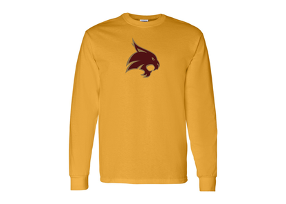 Men's Texas State Bobcats Gildan Heavy Cotton Long Sleeve T-Shirt