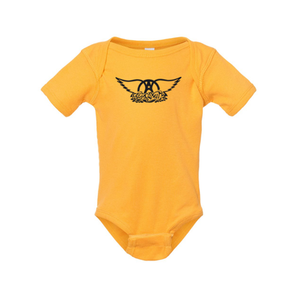 Aerosmith Logo  Rabbit Skins Infant Baby Rib Bodysuit