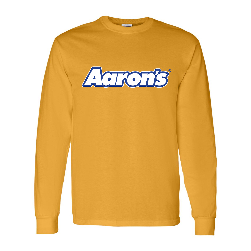 Men's Aaron_s Logo Gildan Heavy Cotton Long Sleeve T-Shirt