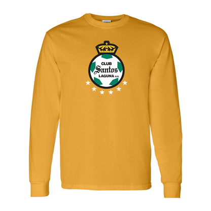 Men's Santos Laguna Soccer Gildan Heavy Cotton Long Sleeve T-Shirt