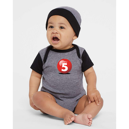 ABC TV5 Logo Rabbit Skins Infant Baby Rib Bodysuit