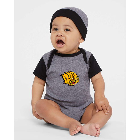 Arkansas PB Golden Lions Rabbit Skins Infant Baby Rib Bodysuit