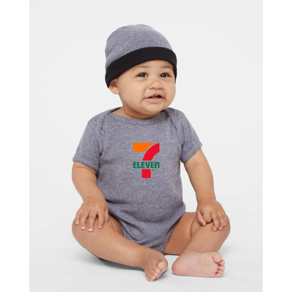 7 Eleven Logo  Rabbit Skins Infant Baby Rib Bodysuit