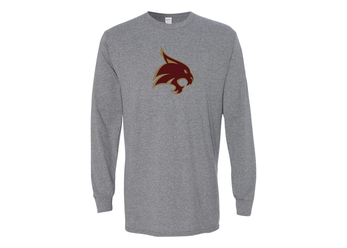 Men's Texas State Bobcats Gildan Heavy Cotton Long Sleeve T-Shirt