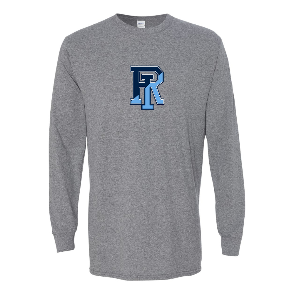 Men's Rhode Island Rams Logo Gildan Heavy Cotton Long Sleeve T-Shirt