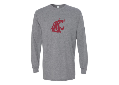 Men's Washington State Cougars Gildan Heavy Cotton Long Sleeve T-Shirt