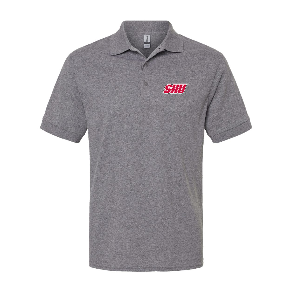 Men's Sacred Heart Pioneers Logo Gildan Dry Blend Jersey Polo
