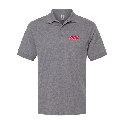 Men's Sacred Heart Pioneers Logo Gildan Dry Blend Jersey Polo