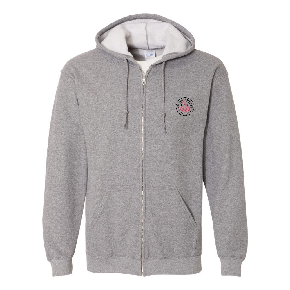 Men's  AFC Bournemouth Soccer Logo Gildan  Heavy Blend Full Zip Hooded Sweatshirt