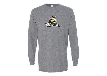 Men's Wright State Raiders Gildan Heavy Cotton Long Sleeve T-Shirt