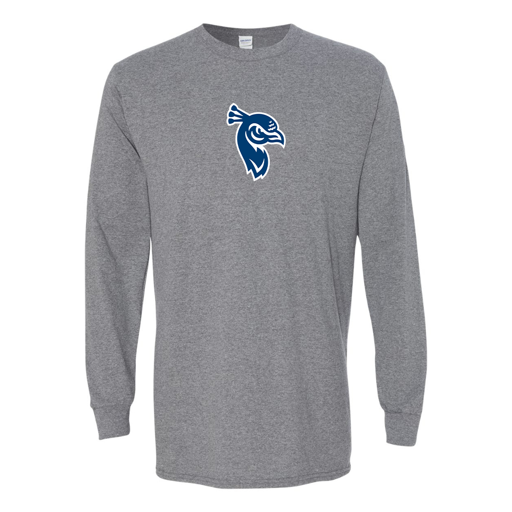 Men's Saint Peters Peacocks Logo Gildan Heavy Cotton Long Sleeve T-Shirt