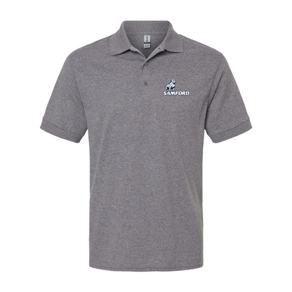 Men's Samford Bulldogs Logo Gildan Dry Blend Jersey Polo