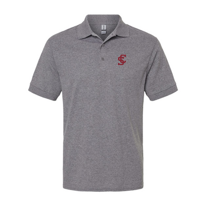 Men's Santa Clara Broncos Logo Gildan Dry Blend Jersey Polo