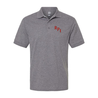 Men's RPI Engineers Logo Gildan Dry Blend Jersey Polo