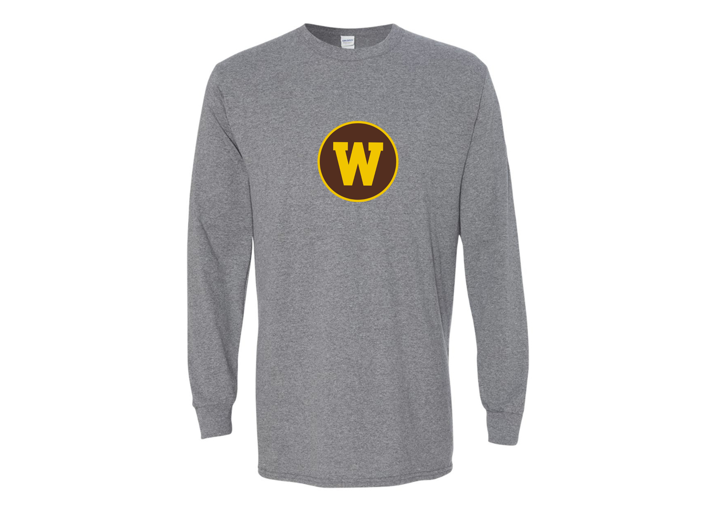 Men's Western Michigan Broncos Gildan Heavy Cotton Long Sleeve T-Shirt