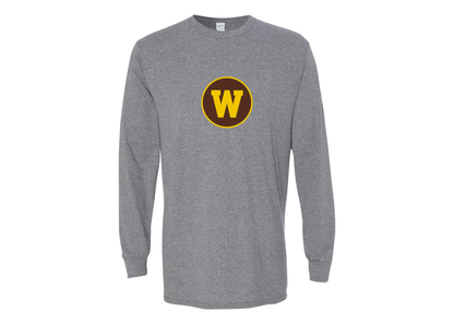 Men's Western Michigan Broncos Gildan Heavy Cotton Long Sleeve T-Shirt