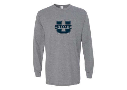 Men's Utah State Aggies Gildan Heavy Cotton Long Sleeve T-Shirt