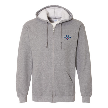 Men's Saint Marys Gaels Logo Gildan  Heavy Blend Full Zip Hooded Sweatshirt