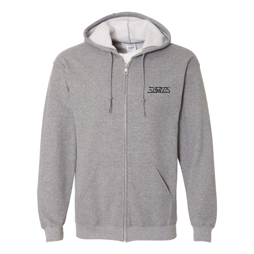 Men's Eagles Gildan  Heavy Blend Full Zip Hooded Sweatshirt