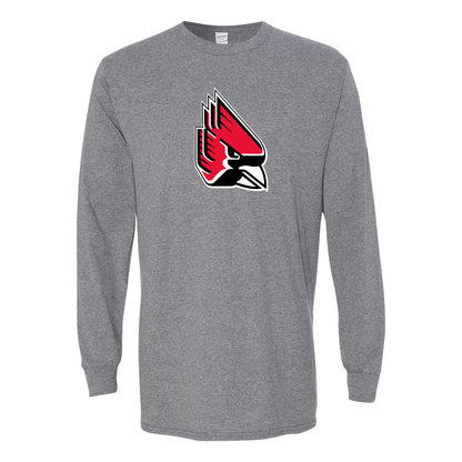 Men's   Ball State Cardinals Gildan Heavy Cotton Long Sleeve T-Shirt