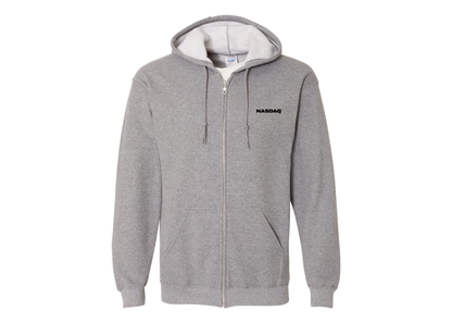 Men's Nasdaq Logo Gildan  Heavy Blend Full Zip Hooded Sweatshirt