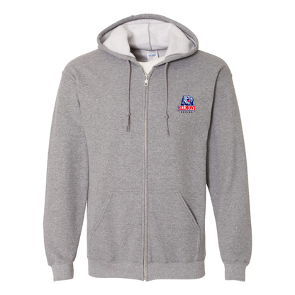 Men's  Belmont Bruins   Gildan  Heavy Blend Full Zip Hooded Sweatshirt