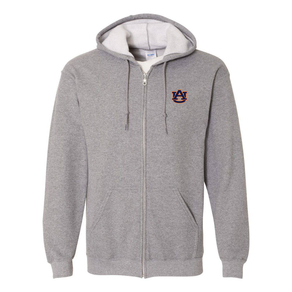 Men's  Auburn Tigers  Gildan  Heavy Blend Full Zip Hooded Sweatshirt
