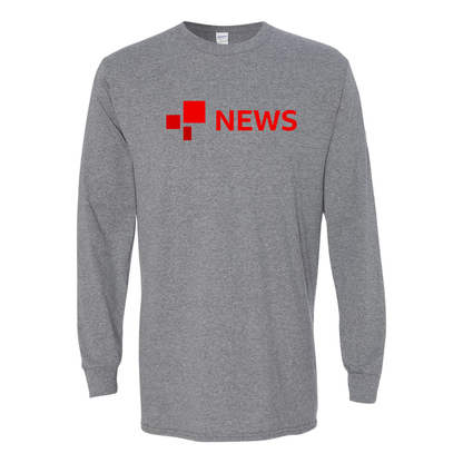 Men's BBC News Gildan Heavy Cotton Long Sleeve T-Shirt