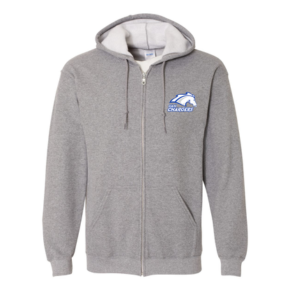 Men's Alabama Huntsville Chargers  Gildan  Heavy Blend Full Zip Hooded Sweatshirt