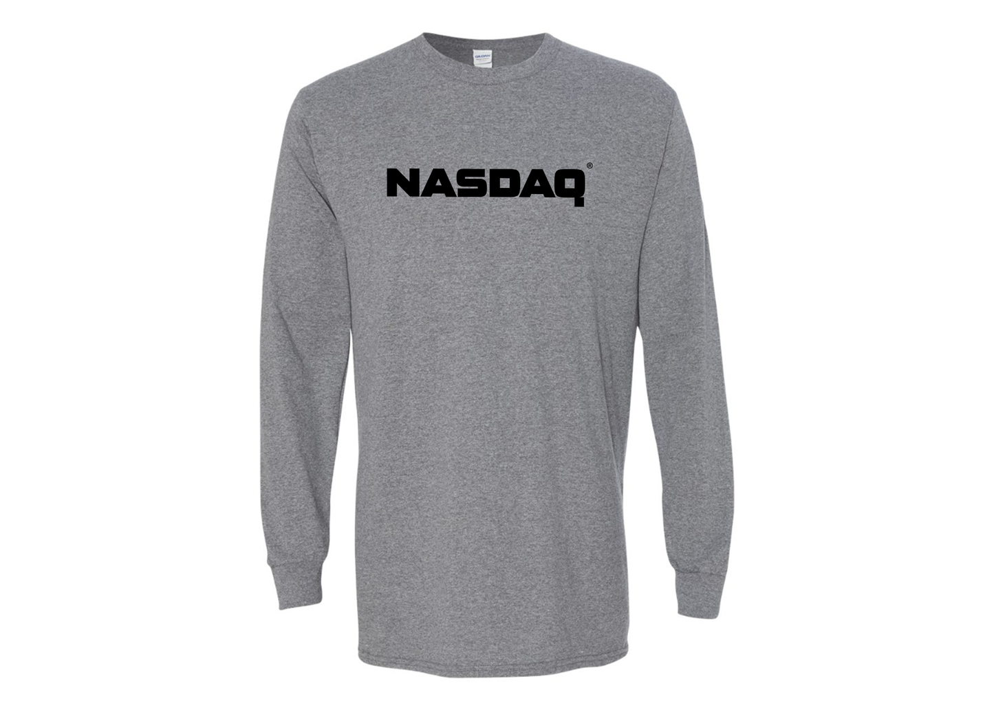 Men's Nasdaq Logo Gildan Heavy Cotton Long Sleeve T-Shirt