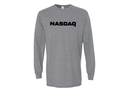 Men's Nasdaq Logo Gildan Heavy Cotton Long Sleeve T-Shirt