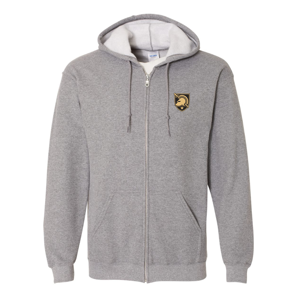 Men's  Army Black Knights  Gildan  Heavy Blend Full Zip Hooded Sweatshirt
