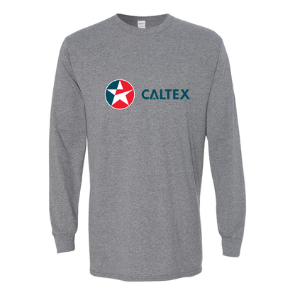 Men's  Caltex Gas Station  Gildan Heavy Cotton Long Sleeve T-Shirt