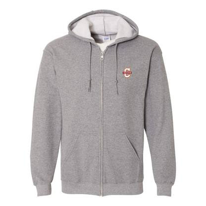 Men's Charleston Cougars  Gildan  Heavy Blend Full Zip Hooded Sweatshirt