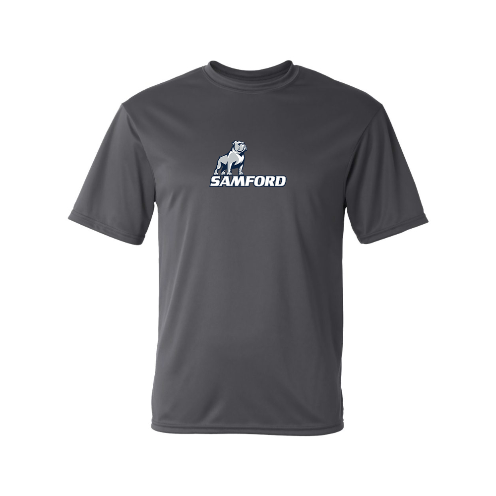Men's Samford Bulldogs Logo Polyester T-Shirt