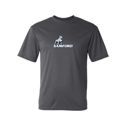 Men's Samford Bulldogs Logo Polyester T-Shirt