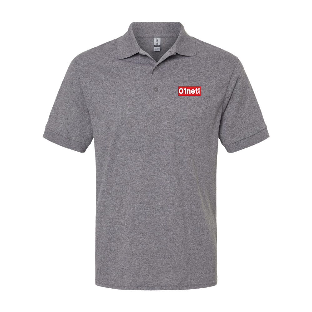 Men's  01net Logo Gildan Dry Blend Jersey Polo