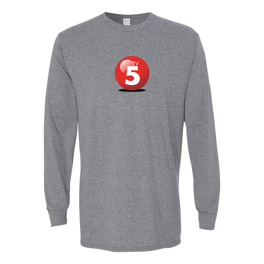 Men's ABC TV5 Logo Gildan Heavy Cotton Long Sleeve T-Shirt