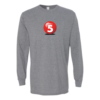 Men's ABC TV5 Logo Gildan Heavy Cotton Long Sleeve T-Shirt