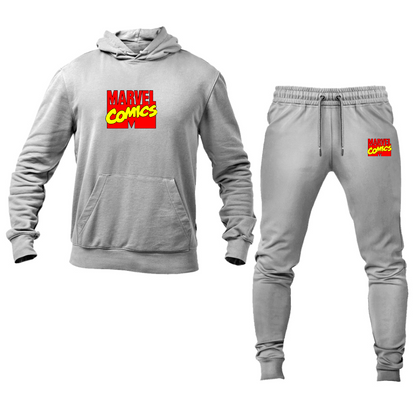 Men's Marvel Comics Logo Hoodie Joggers Set