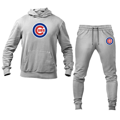 Men's Chicago Cubs Logo Hoodie Joggers Set