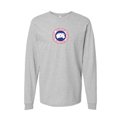 Youth Canada Goose Logo Cotton Long Sleeve T-Shirt