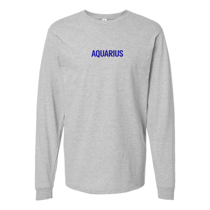 Men's Aquarius Logo Cotton Long Sleeve T-Shirt