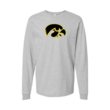 Youth Lowa Hawkeyes Logo Cotton Long Sleeve T-Shirt